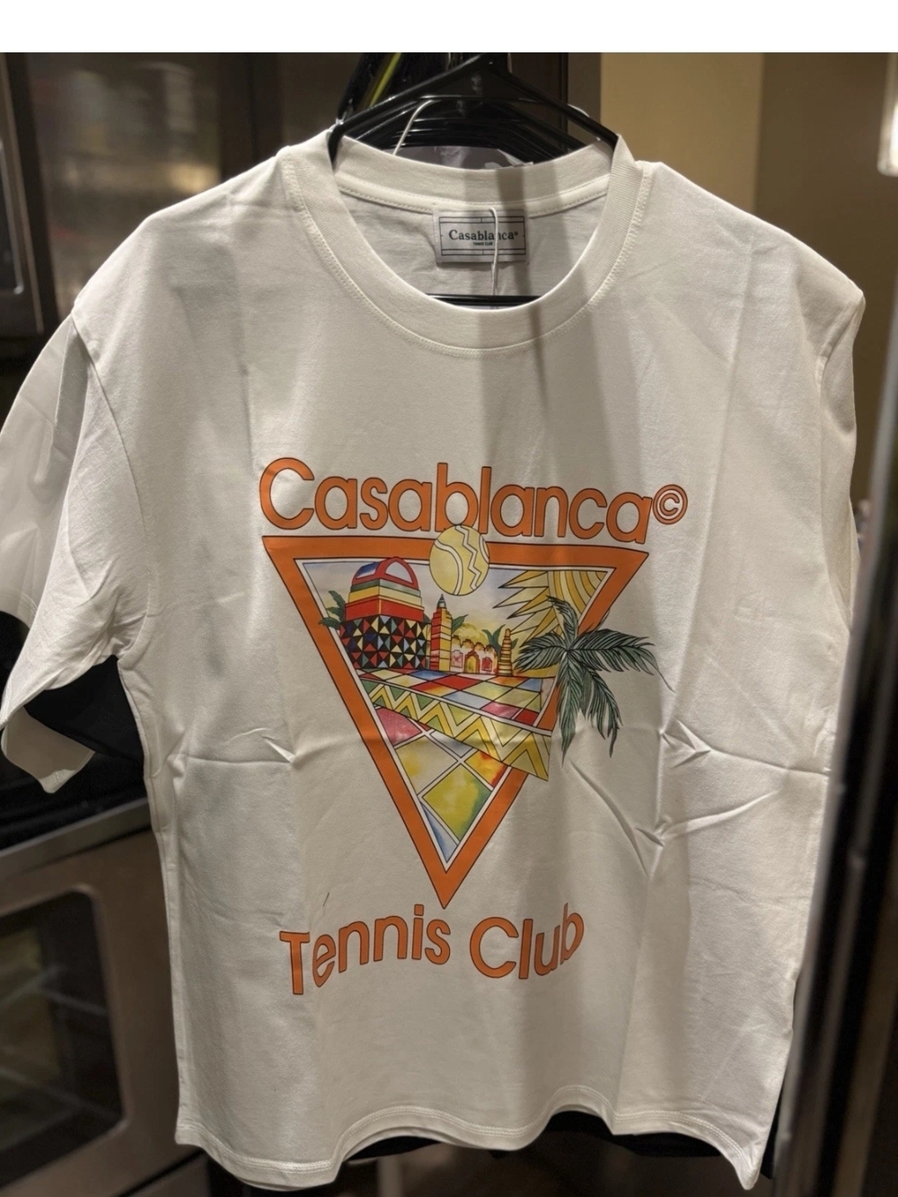 Casablanca White 'Tennis Club' Graphic Short-Sleeve Tee